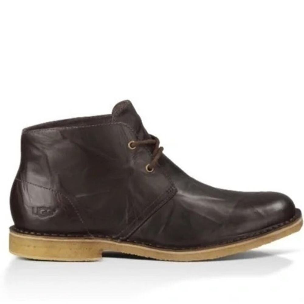 Ugg Leighton Crepe Leather Lace Up Chukkas Boots Men's Size 10